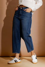 Mid Denim Barrel Jean Mid Denim