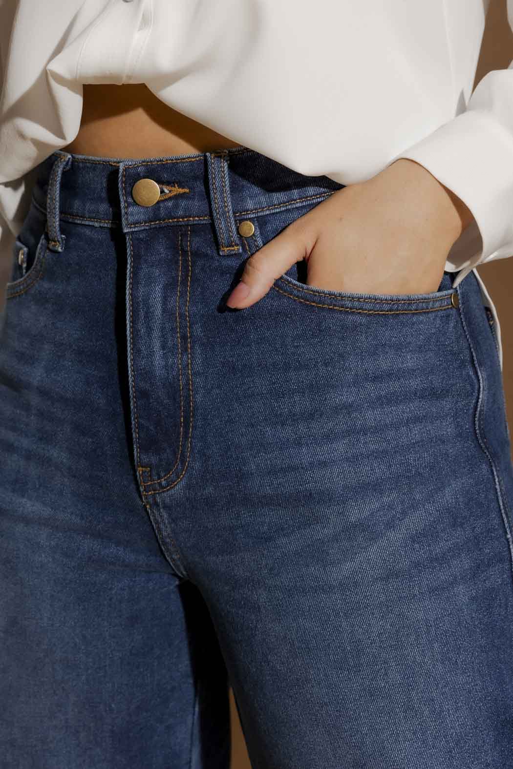 Mid Denim Barrel Jean Mid Denim