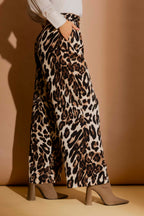 Cream Animal Pleated Pant Cream Animal