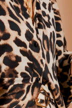 Cream Animal Balloon Sleeve Shirt Cream Animal