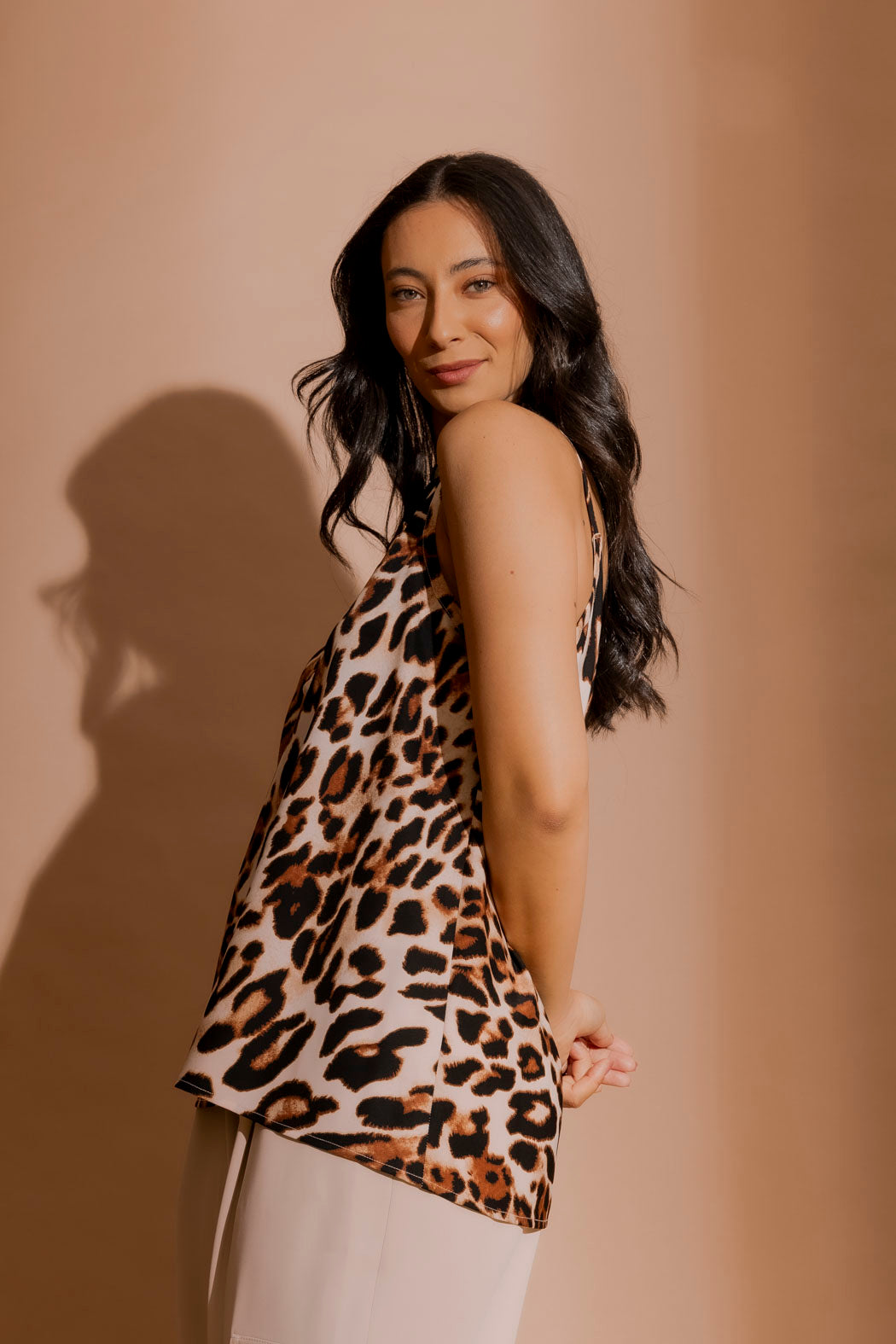 Tan Animal Bias Cami Tan Animal