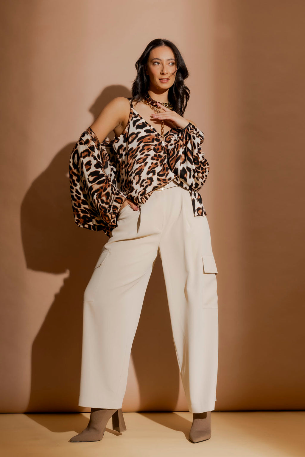 Tan Animal Bias Cami Tan Animal