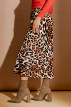 Tan Animal Bias Skirt Tan Animal