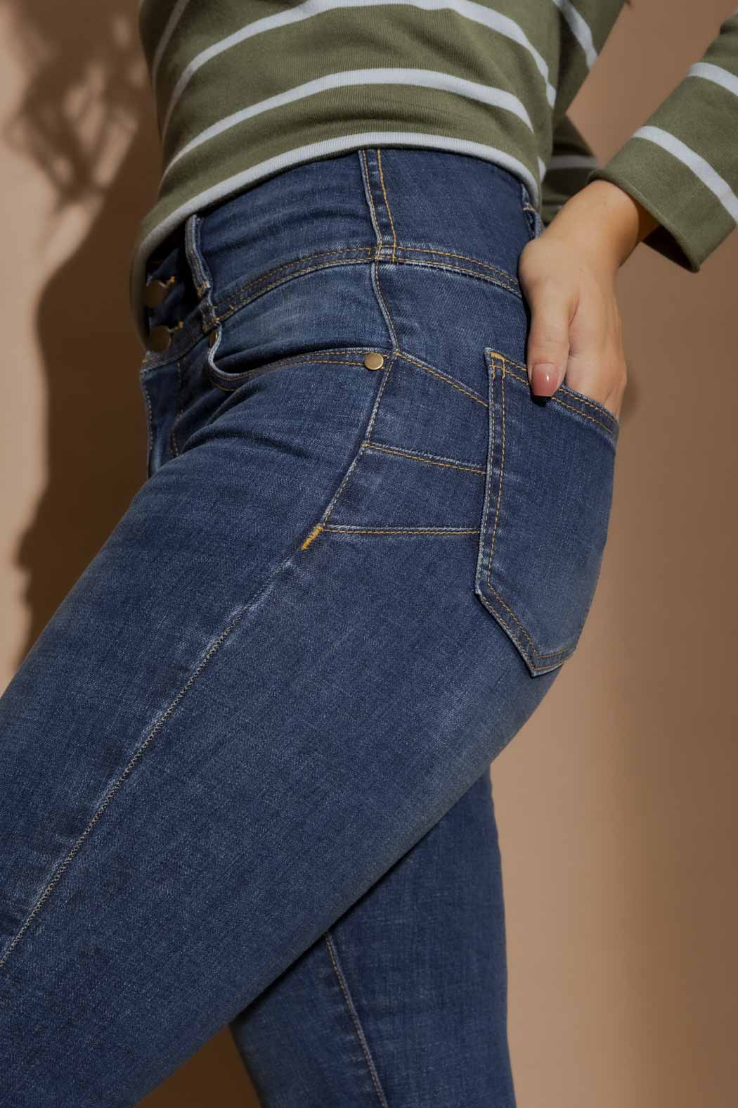 Mid Denim Corset Miracle Jean Mid Denim