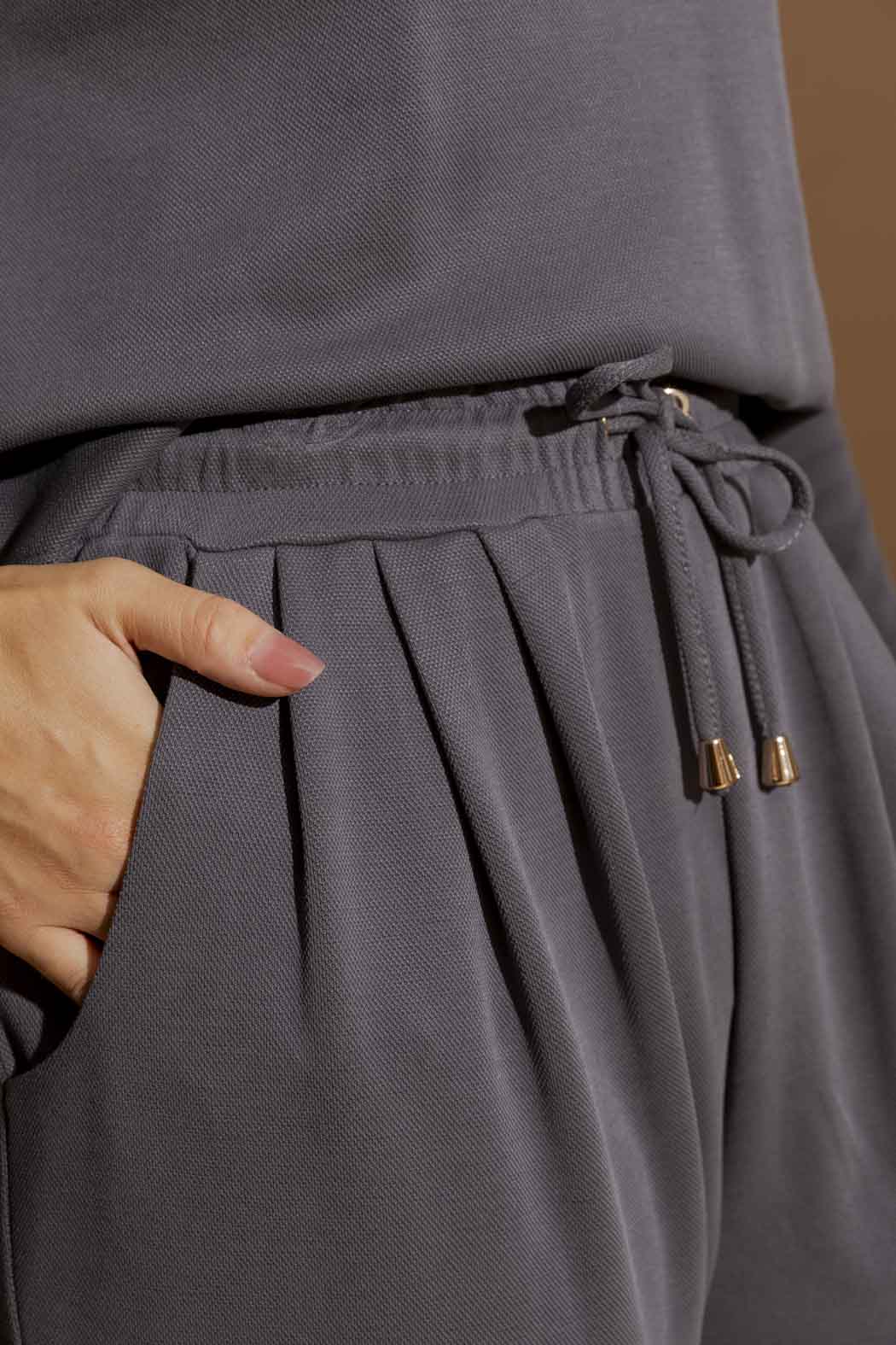 Grey Lux Slouch Pant