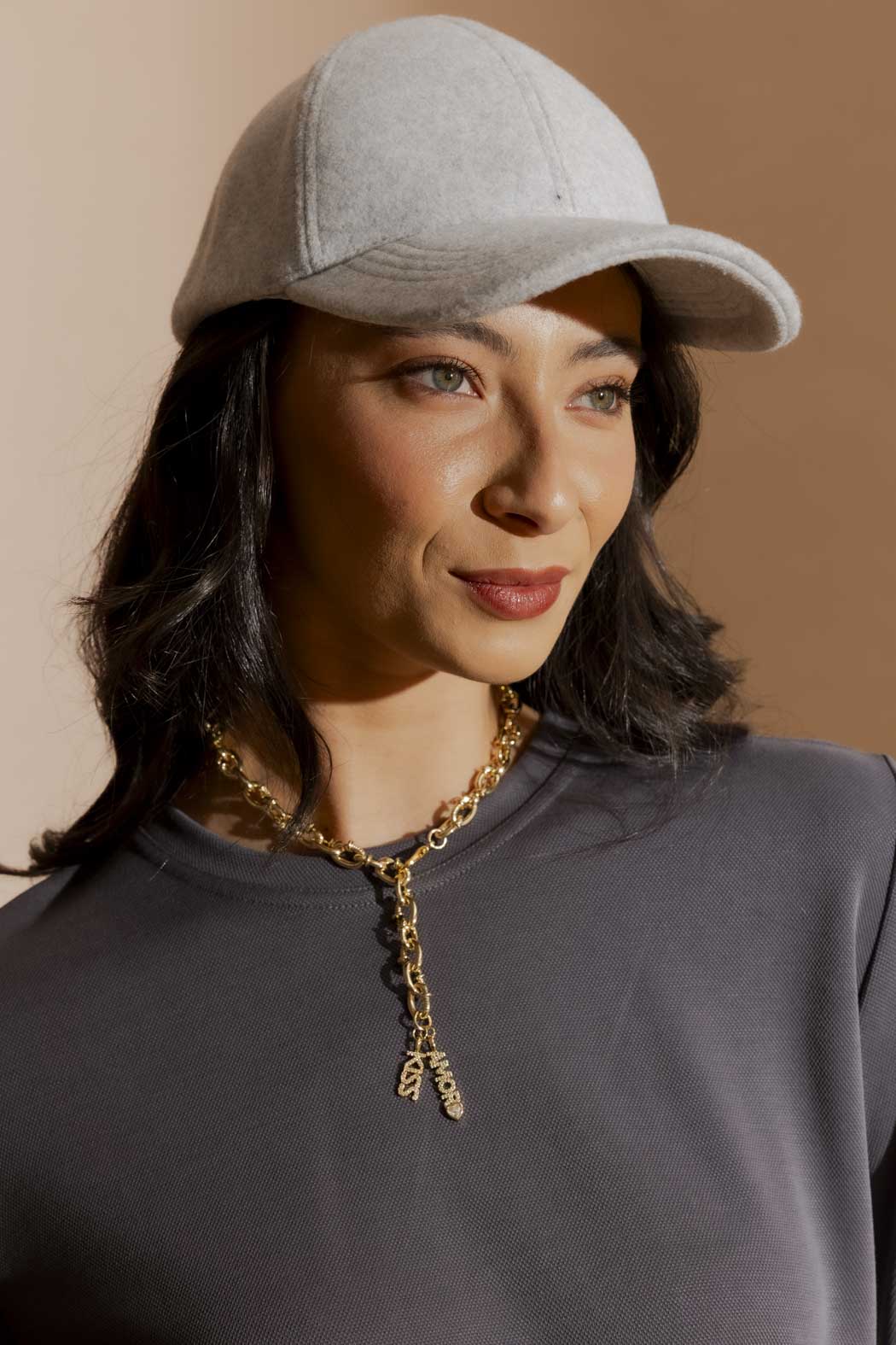 Gold Amore/Kiss Necklace