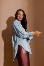 Pale Blue Femme Blogger Shirt Pale Blue