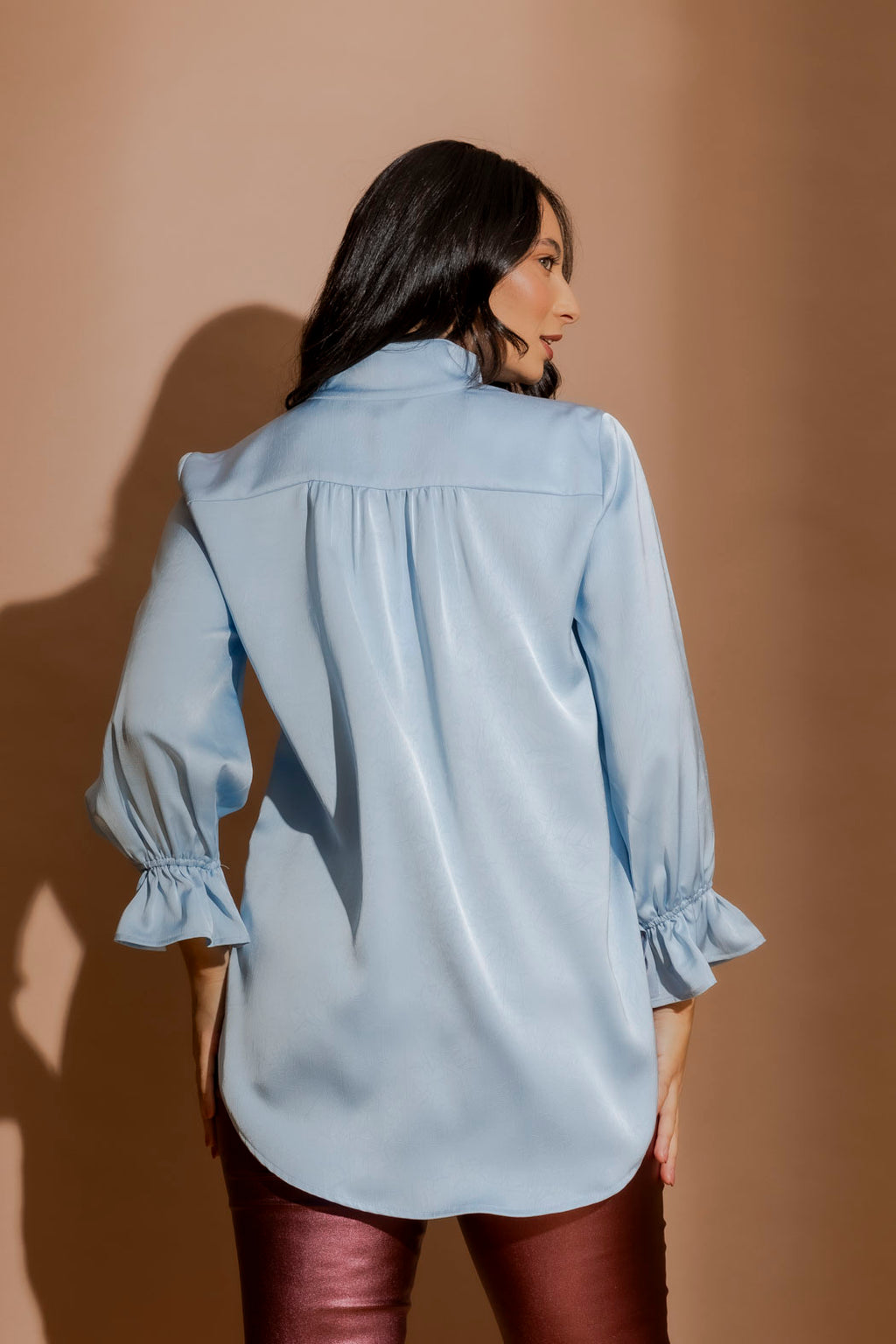 Pale Blue Femme Blogger Shirt Pale Blue