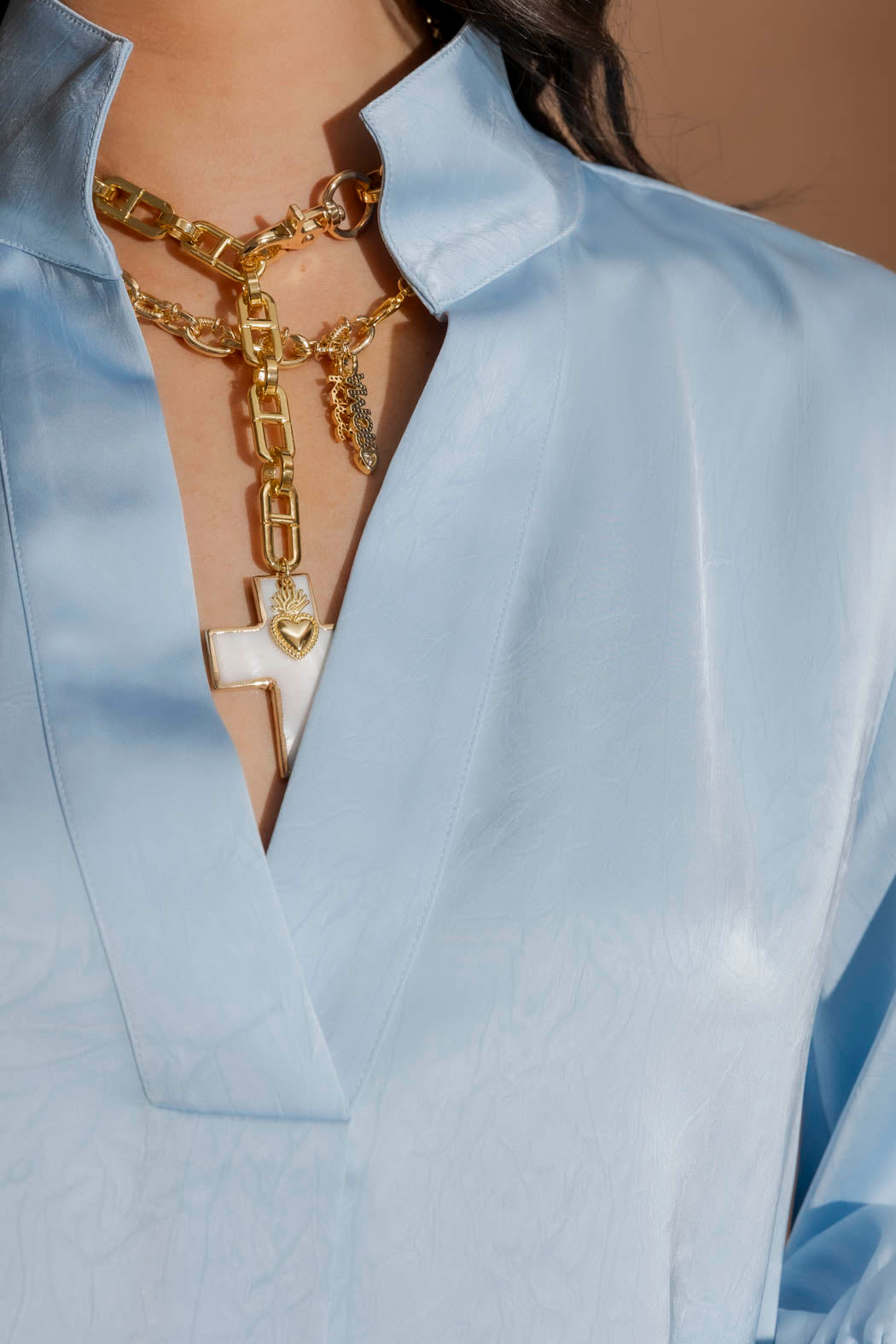 Pale Blue Femme Blogger Shirt Pale Blue