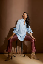 Pale Blue Femme Blogger Shirt Pale Blue