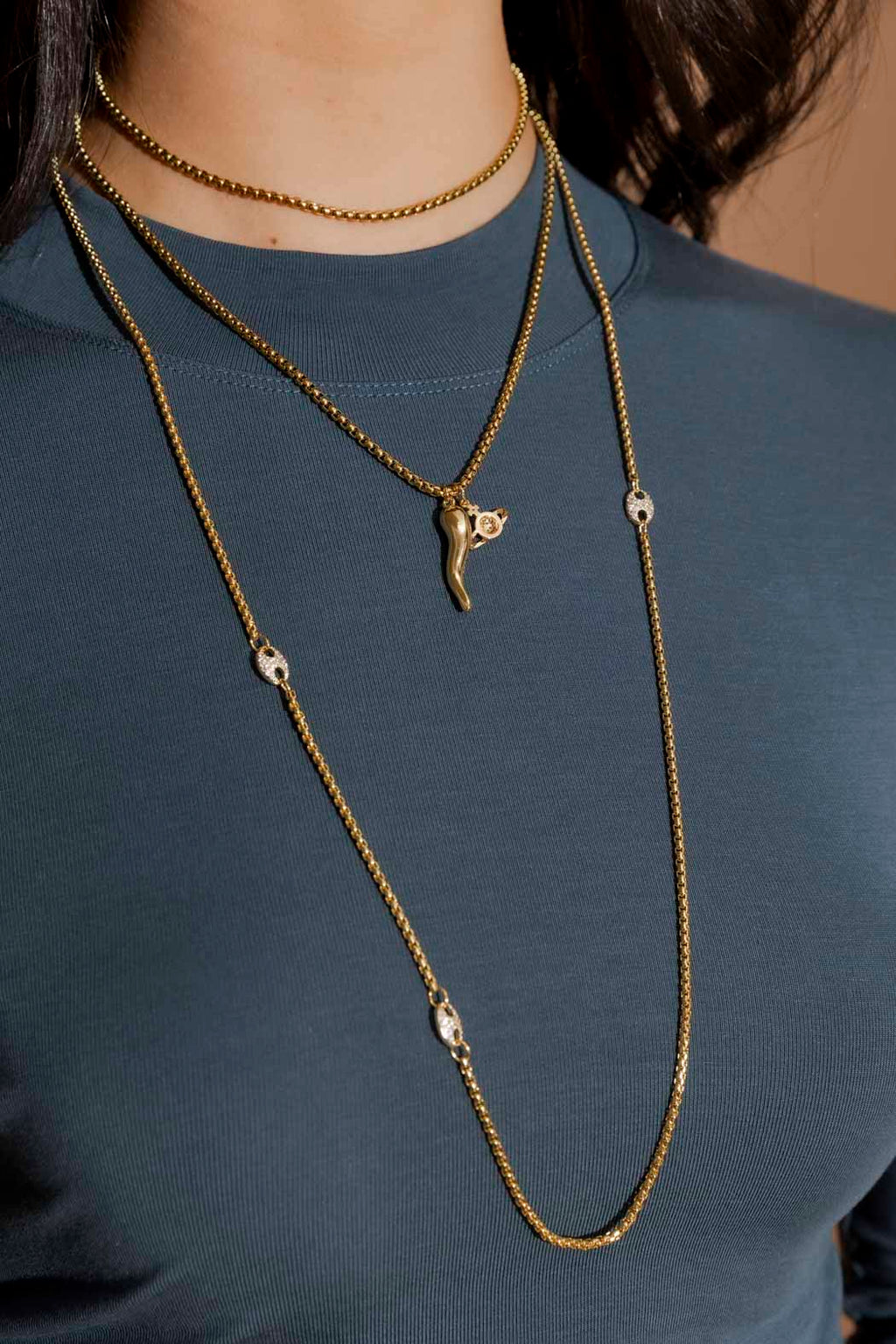 Gold Venetian Necklace Set