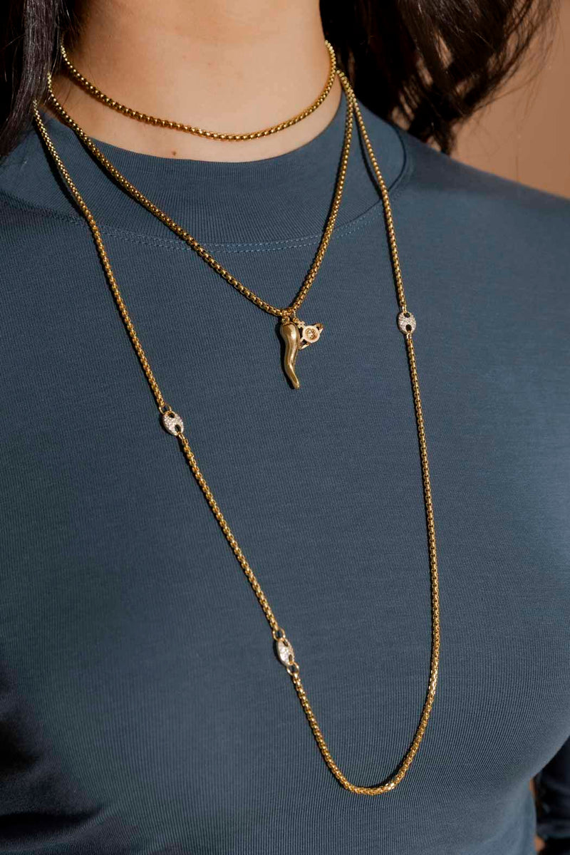 Gold Venetian Necklace Set