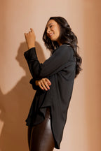 Black Piped Blogger Shirt