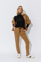 Black Tencel Turtle Neck Top