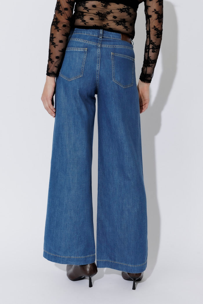 Dark Wash Soft Wide Leg Jean