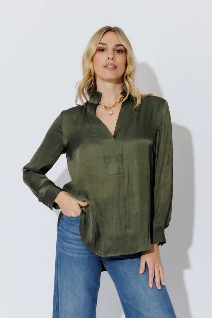 Khaki Glow Milan Blogger Shirt