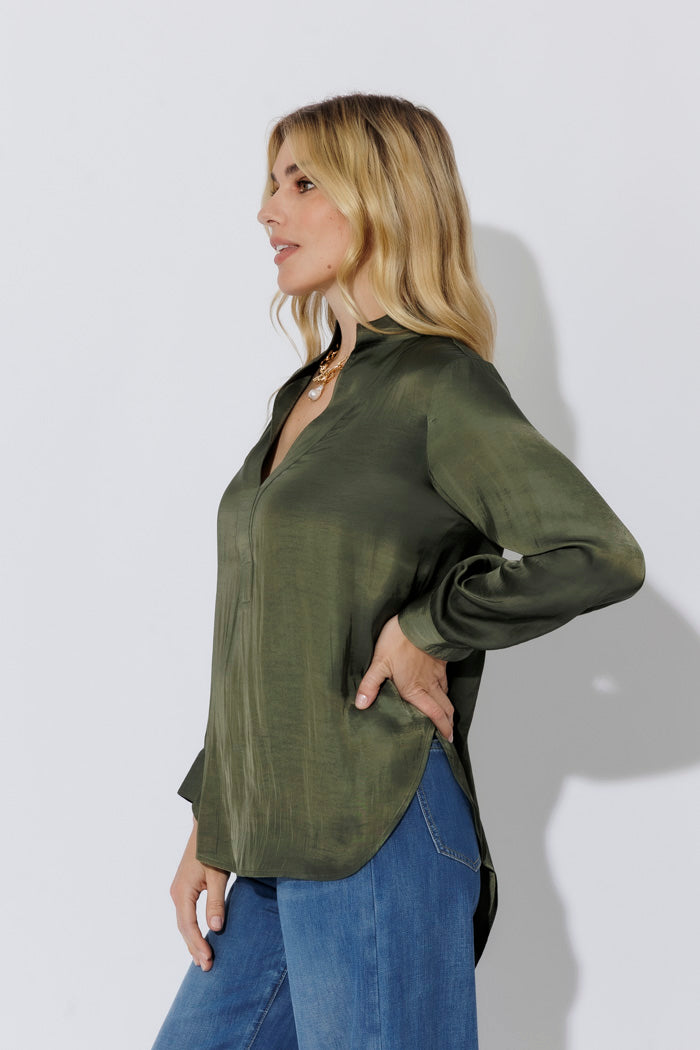 Khaki Glow Milan Blogger Shirt