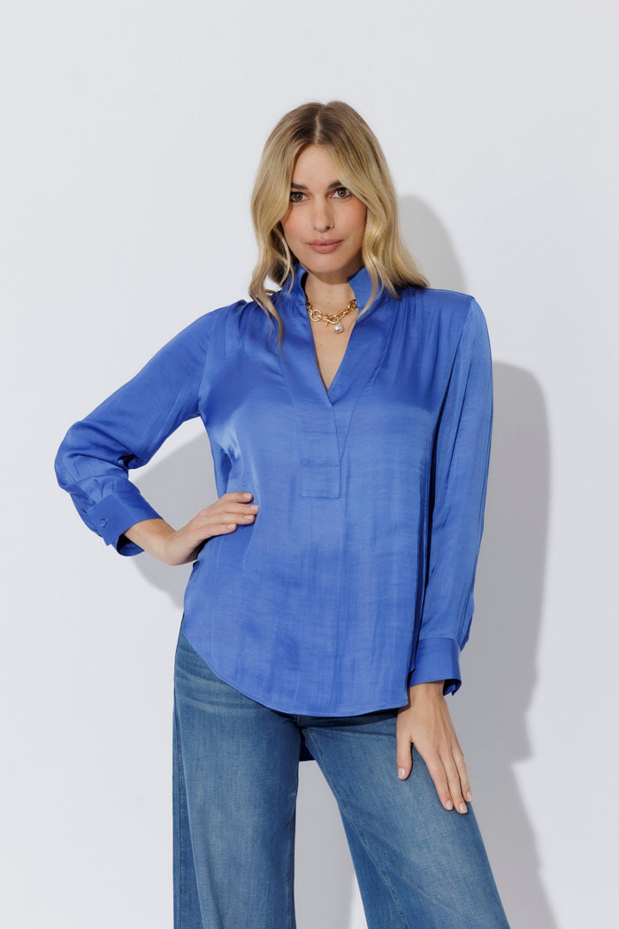 Cobalt Glow Milan Blogger Shirt