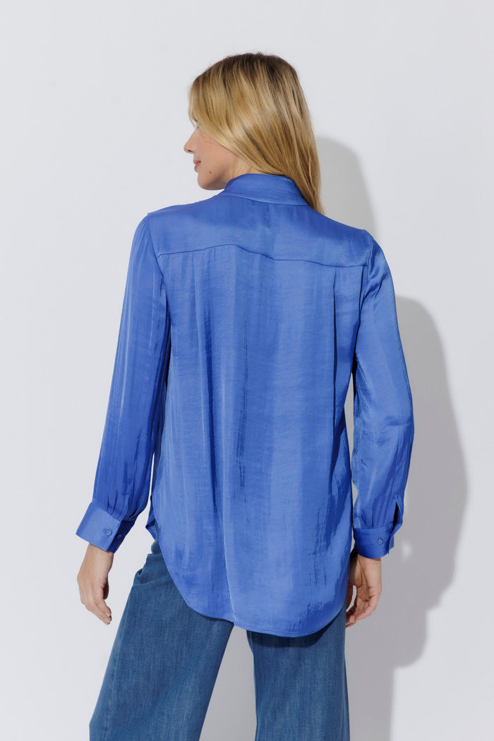 Cobalt Glow Milan Blogger Shirt