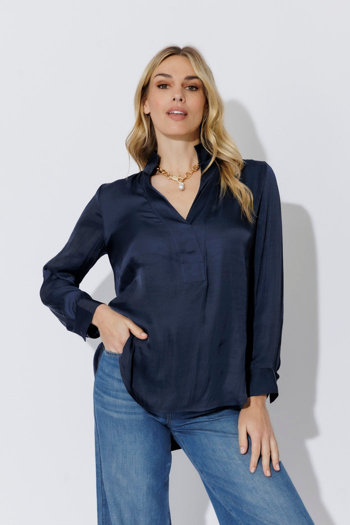 Navy Glow Milan Blogger Shirt