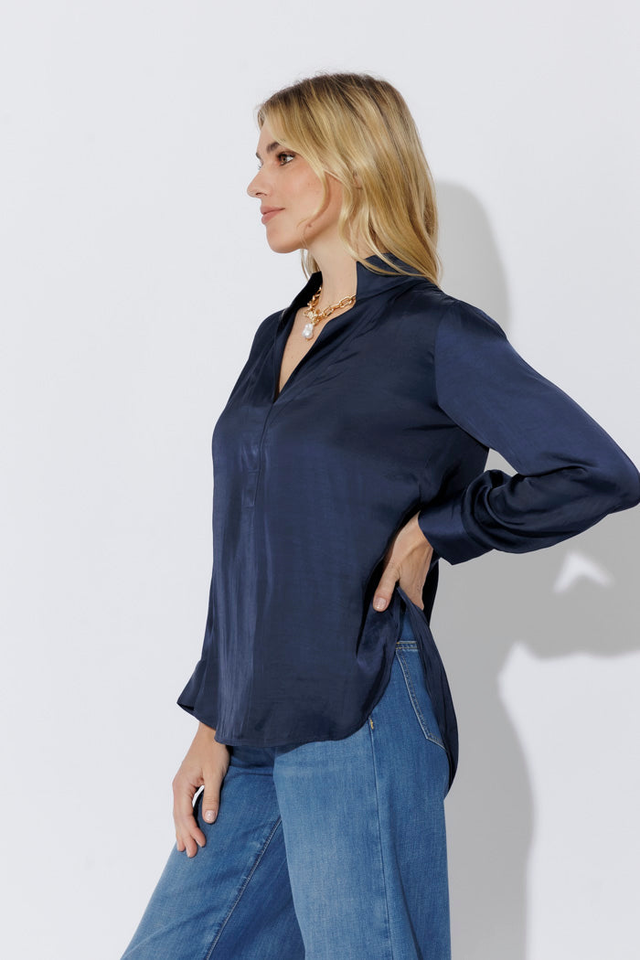 Navy Glow Milan Blogger Shirt