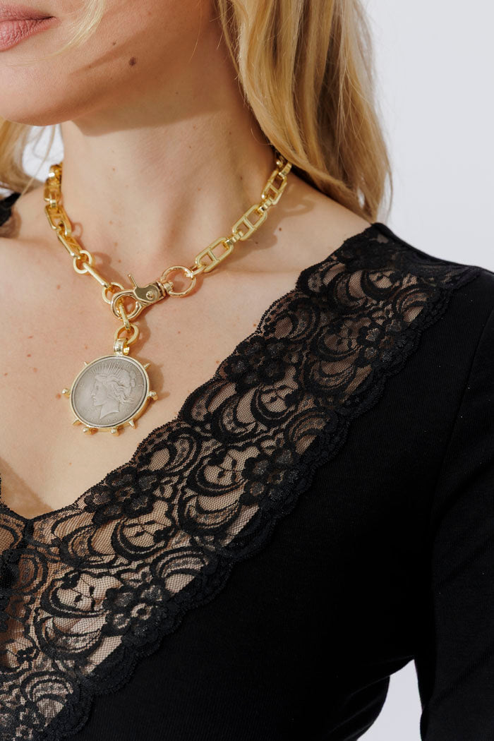 Black Tencel Lace Lust Top