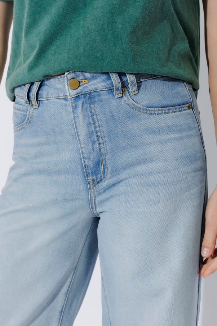 Light Wash Soft Wide Leg Jean