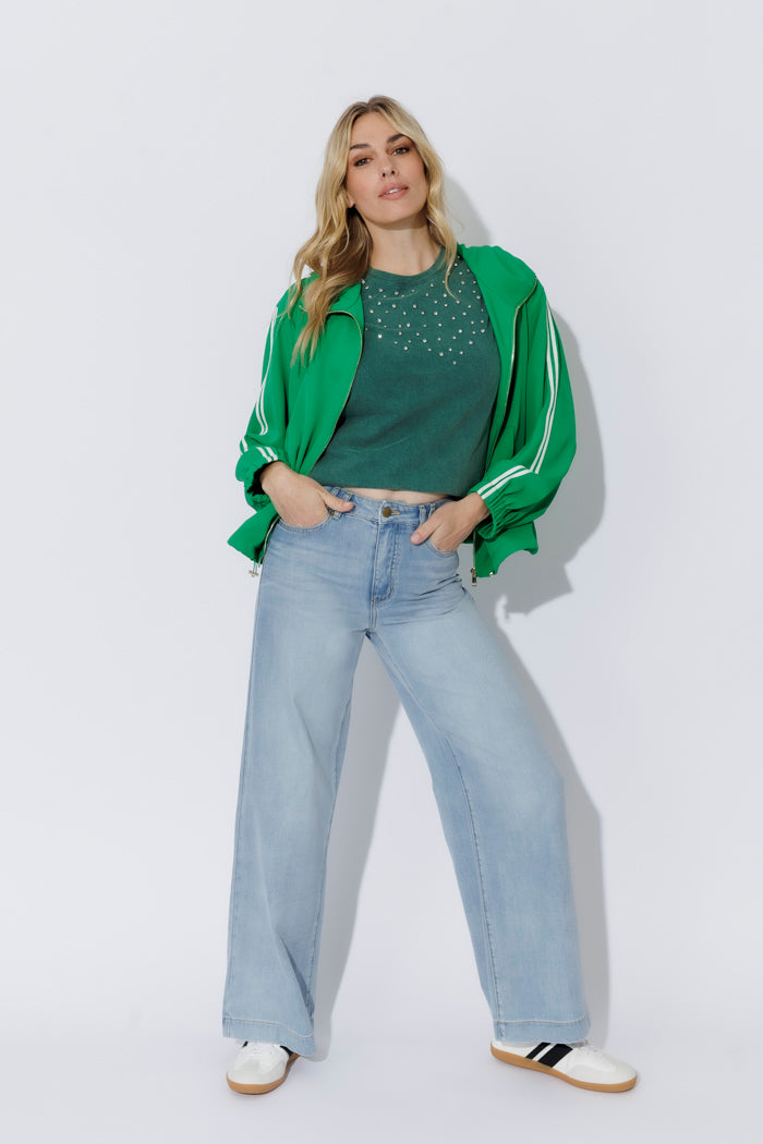 Light Wash Soft Wide Leg Jean