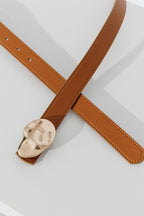 Gold/Tan Beaten Buckle Belt