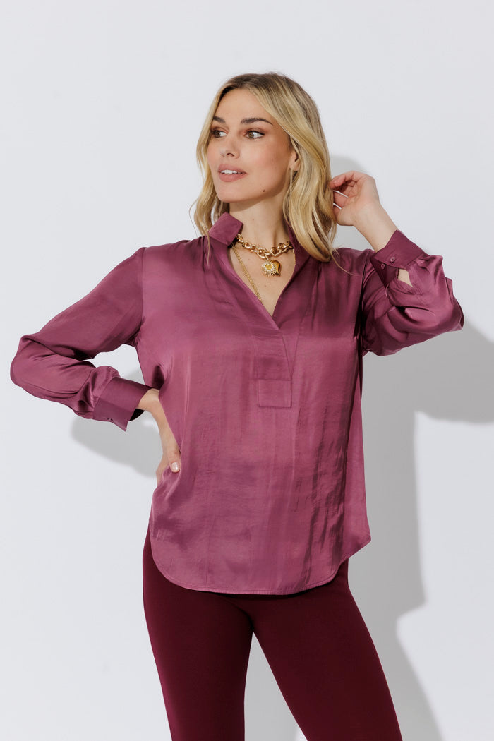 Deep Rose Glow Milan Blogger Shirt