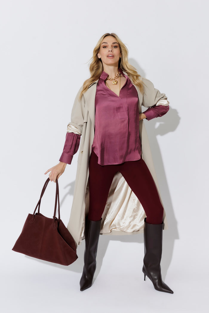 Deep Rose Glow Milan Blogger Shirt