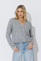 Grey Fluffy Cardi