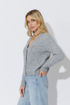 Grey Fluffy Cardi