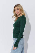 Forest Fine Knit Crew Top