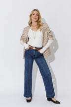 Dark Denim Pintuck Jean