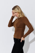 Mocha Tencel Crew Lust Top