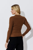 Mocha Tencel Crew Lust Top