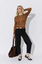 Mocha Tencel Crew Lust Top