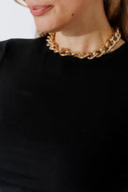 Black Tencel Crew Lust Top