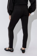 Black Scuba Piped Cargo Pant