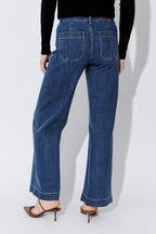 Mid Denim Wide Leg Jean