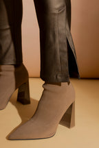 Chocolate Metallic Zip Pant