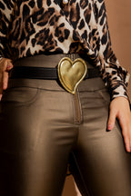 Black Heart Buckle Belt