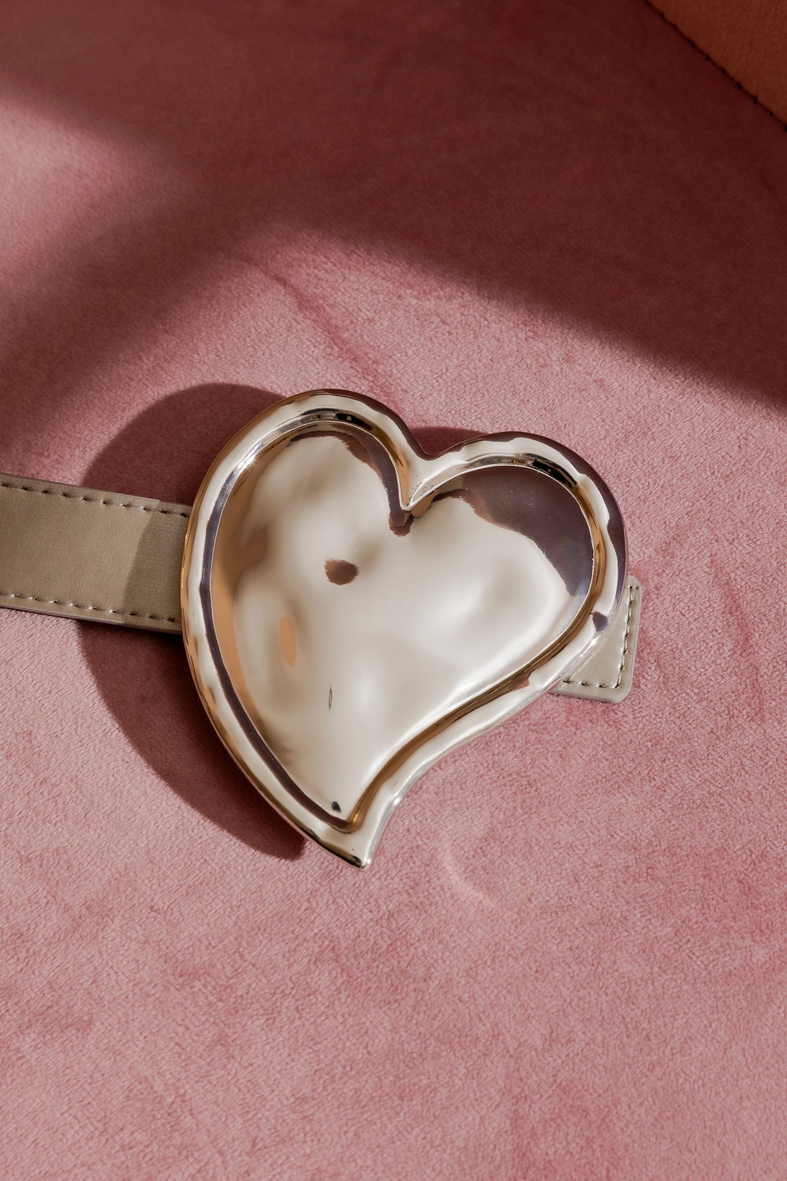 Pewter Heart Buckle Belt Pewter S/M
