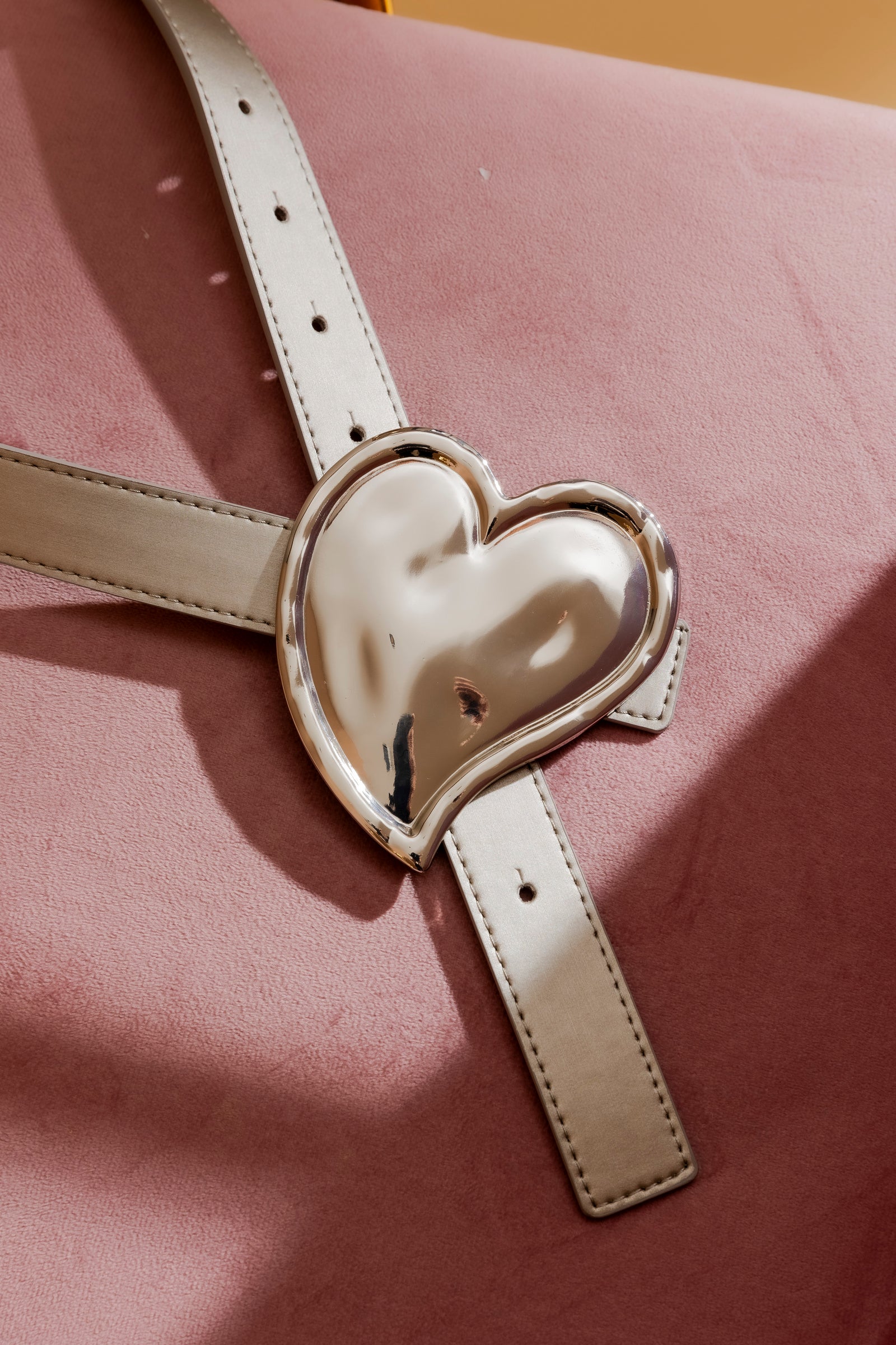 Pewter Heart Buckle Belt Pewter S/M