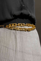 Double Strand Chain Belt Gold