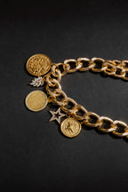Gold Triple Coin Necklace