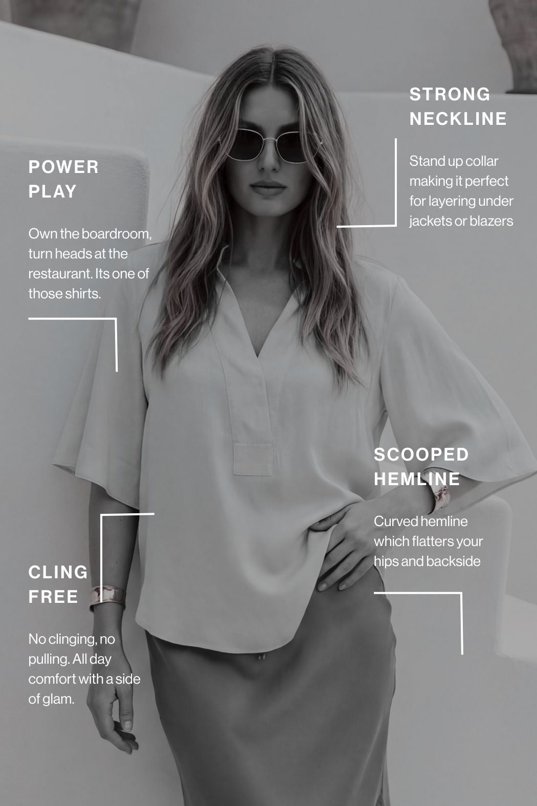 Chocolate Cupro Fluted Blogger Shirt