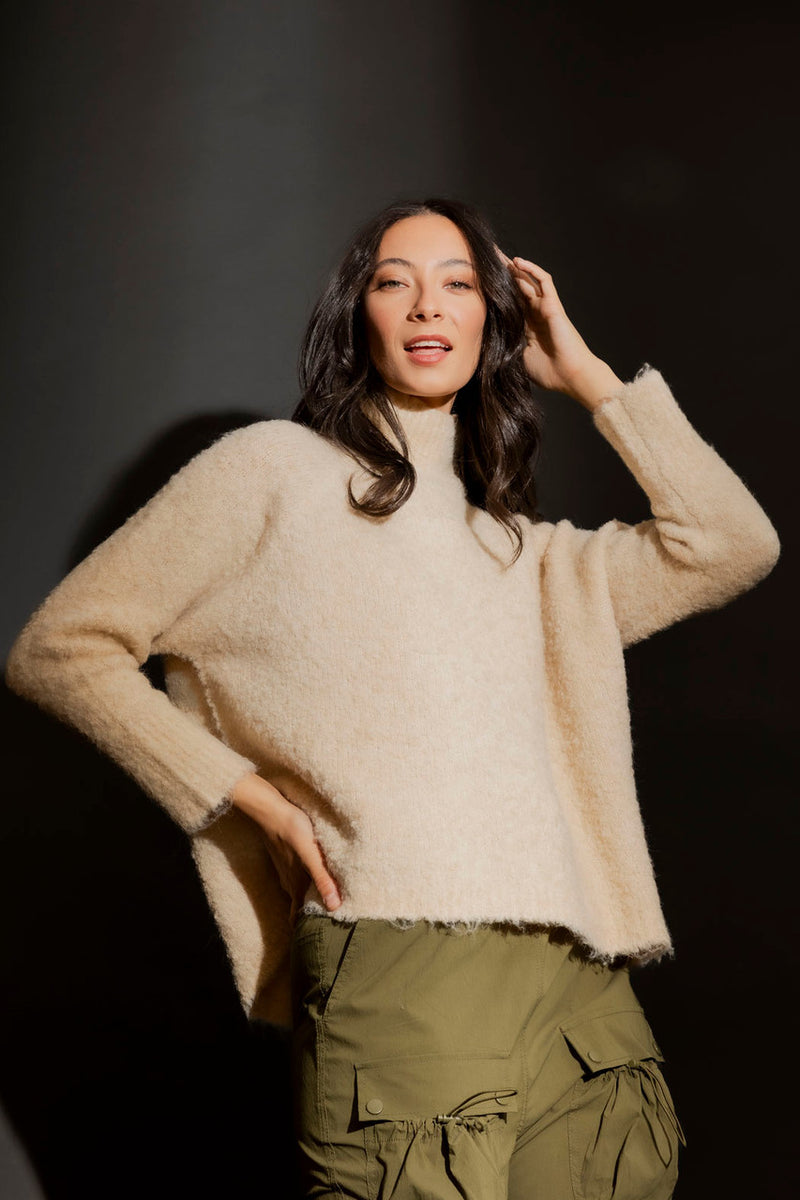 Oatmeal Knobbly Knit Jumper Oatmeal S
