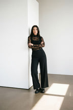Black Ponte Tailored Culotte